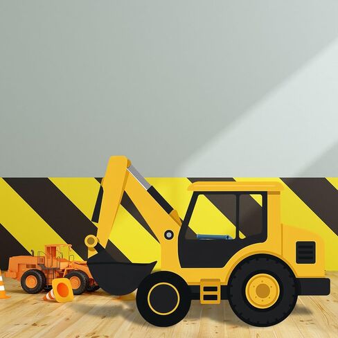 Excavator Truck Cardboard Cutout Standup Construction Party Backdrop Decorations Tractor Photo Booth Props Backdrop for Birthday Wedding Baby Shower Holiday Celebration Decoration in Saudi Arabia