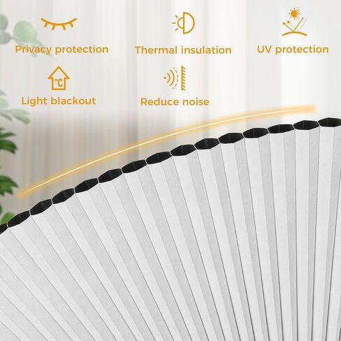 2 حزمة من ظلال النوافذ المقوسة التي تحجب الضوء بنسبة 100%، ستائر نصف دائرية من القماش المطوي نصف دائرية، ظل نصف دائري أعمى مقطوع بحرية لغرف المعيشة وغرف النوم والمكاتب (36 بوصة × 72 بوصة) in Kuwait