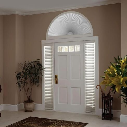 2 حزمة من ظلال النوافذ المقوسة التي تحجب الضوء بنسبة 100%، ستائر نصف دائرية من القماش المطوي نصف دائرية، ظل نصف دائري أعمى مقطوع بحرية لغرف المعيشة وغرف النوم والمكاتب (36 بوصة × 72 بوصة) in Kuwait