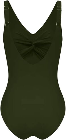Womens One Piece Swimsuits Tummy Control Full Coverage Bathing Suit Modest Ruched Push Up Slimming Swimwear in Saudi Arabia