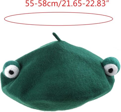 Faux Wool Women Berets Winter Hat Vintage French Color Painter Cap Cute for Frog Eyes Autumn Street Octagonal Cap in Saudi Arabia