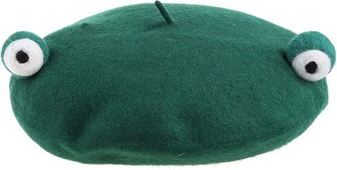 Faux Wool Women Berets Winter Hat Vintage French Color Painter Cap Cute for Frog Eyes Autumn Street Octagonal Cap in Saudi Arabia