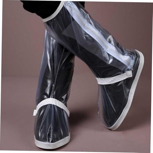 Homoyoyo Unisex Rain Boots Galoshes Lightweight Rain Shoes Cover for Women Men Pvc Material Non-slip Sole in Saudi Arabia