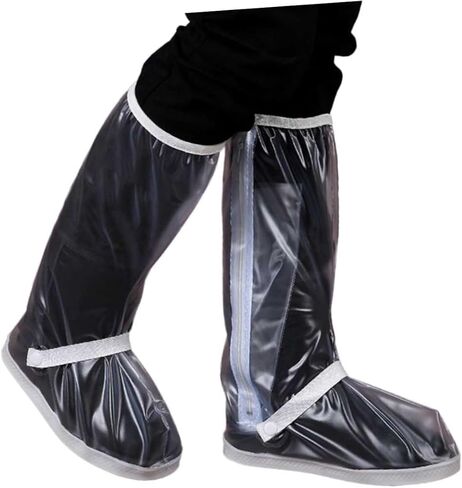PartyKindom Rain Boots Covers for Men Women Lightweight Non Slip Overshoes with Zipper for Outdoor Activities Travel Hiking Gardening and Daily Xl in Saudi Arabia