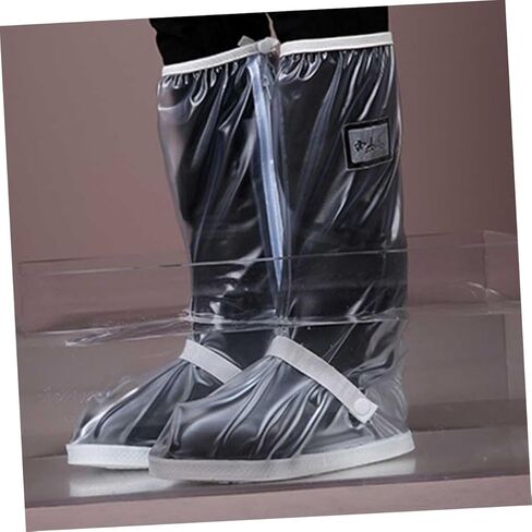 PartyKindom Rain Boots Covers for Men Women Lightweight Non Slip Overshoes with Zipper for Outdoor Activities Travel Hiking Gardening and Daily Xl in Saudi Arabia