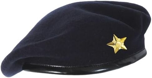 NAVIYA Che Guevara-Inspired Woolen French Beret with a Metal Star Badge, Suitable for Both Men and Women in Saudi Arabia