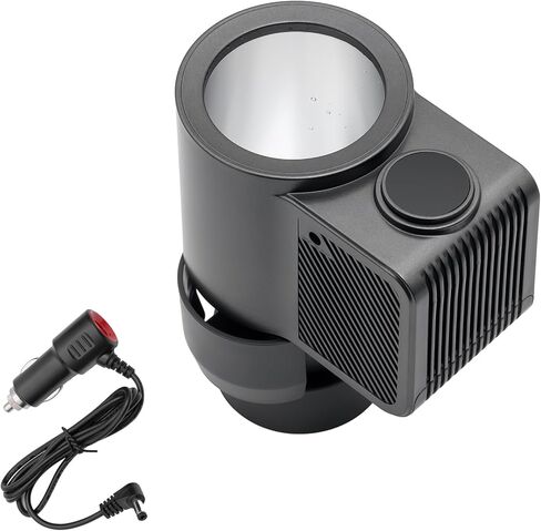 حامل أكواب السيارة الكهربائية 2 في 1 مع سلك طاقة ولاعة سجائر 12 فولت، مبرد أكواب ودافئ لتبريد أو تسخين المشروبات والماء والحليب والقهوة والشاي in Kuwait