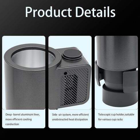 حامل أكواب السيارة الكهربائية 2 في 1 مع سلك طاقة ولاعة سجائر 12 فولت، مبرد أكواب ودافئ لتبريد أو تسخين المشروبات والماء والحليب والقهوة والشاي in Kuwait