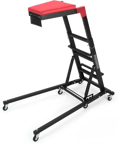 DEXSO Topside Automotive Engine Creeper, Adjustable Height from 48" - 66", 400LBS Capacity Foldable Top Side Creeper for Home Garage Workshop Repair Maintenance,Red in Saudi Arabia