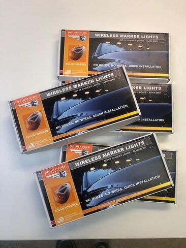 SPIRIT FIRE Solar Cab Lights: Premium No Drill Wireless LED Lights - Ambient Amber Roof Lights for Pickup Trucks, Golf Carts & SUVs - Made in USA, Water-Resistant, Automotive Grade Adhesive - 5 Pack in Saudi Arabia