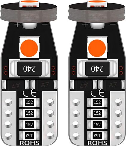 Pack of 2 T10 3030 3smd White Led Bulbs Super Bright 168 2825 194 Chipset CANBUS for License Plate Lights Truck Interior Light Dome Light Map Light Door Light Courtesy Marker Light Inside Car Light in Saudi Arabia