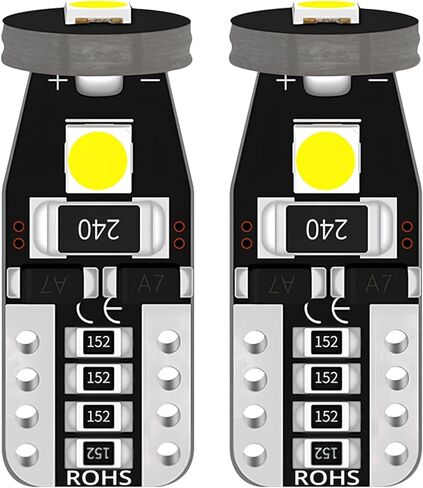 حزمة من 2 T10 3030 3smd مصابيح LED بيضاء فائقة السطوع 168 2825 194 شرائح CANBUS لأضواء لوحة الترخيص شاحنة ضوء داخلي قبة ضوء خريطة ضوء باب ضوء علامة مجاملة داخل ضوء السيارة in Kuwait