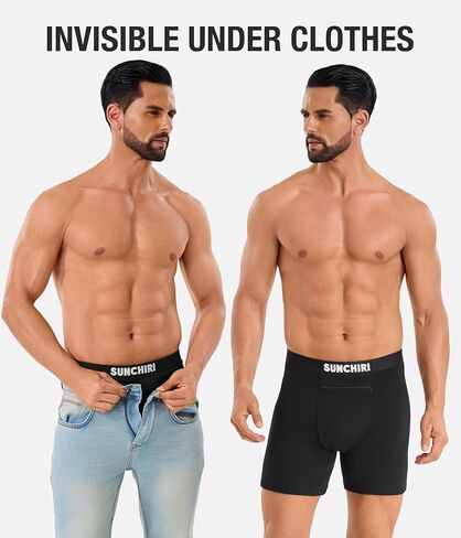 2 Pack Vasectomy Underwear with 2 Ice Packs, Zip Pocket Design Long Boxers for Testicular Support & Pain Relief in Saudi Arabia