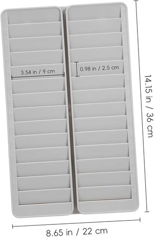 Vertical Attendance Cards Holder Rack for Cards Storage Wear-Resistant Material Compact Wall Mount Slot Organizer for Employees and Office Clock Machines in Saudi Arabia