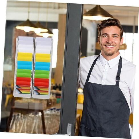 Vertical Attendance Cards Holder Rack for Cards Storage Wear-Resistant Material Compact Wall Mount Slot Organizer for Employees and Office Clock Machines in Saudi Arabia