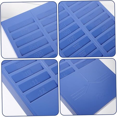 Wall-Mounted Card Holder Rack Material Attendance Card Storage Shelf Retractable Document Organizer for Factory Use Random Color in Saudi Arabia