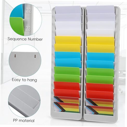 Wall Mounted Attendance Cards Rack with Slots Card Holder for Office Exam in Saudi Arabia