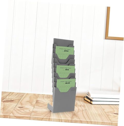 Expandable Plastic Cards Rack Flexible Attendance Card Holder Shelf for Office Warehouse Factory Material Storage Organizer in Saudi Arabia