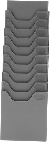 Expandable Cards Holder Rack Sturdy Plastic Office Document Organizer for Attendance Cards with Multiple Slots for Factory Use in Saudi Arabia