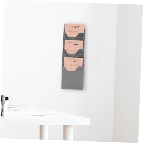 Expandable Cards Holder Rack Sturdy Plastic Office Document Organizer for Attendance Cards with Multiple Slots for Factory Use in Saudi Arabia