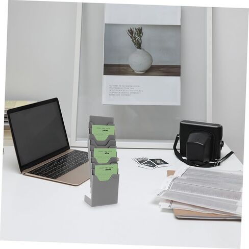 Position Vertical Cards Rack with Multi-Pocket Organizer for Attendance and Employee Badges Stable and Expandable Storage Shelf for Warehouse Office Classroom Lightweight and in Saudi Arabia