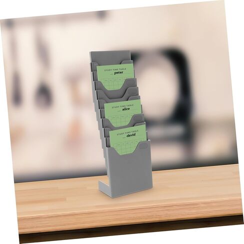 Position Vertical Cards Rack with Multi-Pocket Organizer for Attendance and Employee Badges Stable and Expandable Storage Shelf for Warehouse Office Classroom Lightweight and in Saudi Arabia