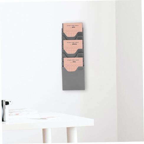 Position Vertical Cards Rack with Multi-Pocket Organizer for Attendance and Employee Badges Stable and Expandable Storage Shelf for Warehouse Office Classroom Lightweight and in Saudi Arabia