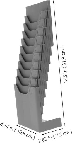 Position Vertical Cards Rack with Multi-Pocket Organizer for Attendance and Employee Badges Stable and Expandable Storage Shelf for Warehouse Office Classroom Lightweight and in Saudi Arabia