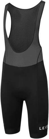 LE COL Men's Sport Bib Shorts II | Padded Chamois Cycling Shorts with Gel Inserts | Black/Black | Large in Saudi Arabia