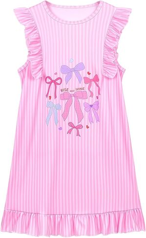 MHJY Toddler Girls Nightgowns Ruffled Sleeve Princess Nightgown Soft Tank Top Girls Pajamas in Saudi Arabia