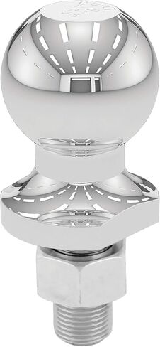 CURT 40096 Chrome ATV, UTV, Lawn Tractor Hitch Ball, 2,000 lbs, 1-7/8-Inch Diameter, 5/8 x 1-3/4-Inch Shank in Saudi Arabia