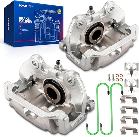مجموعة فرجار الفرامل الخلفية اليسرى واليمنى من KAX مع دعامة تناسب Honda Civic 1.8L 2006-2015، Civic 2.0L 2006-2011، Civic 2.4L 2012-2015؛ لأكورا ILX 2.0L 2013-2018، استبدال #19B3298 19B3299 in Kuwait