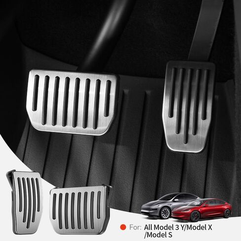 أغطية دواسات أداء YONZEE لطراز Tesla 3 وModel Y Juniper، 2026 ترقية Snap-Lock 304 دواسات الفرامل والتسريع المصنوعة من الفولاذ المقاوم للصدأ، ملحقات بديلة مضادة للانزلاق in Kuwait