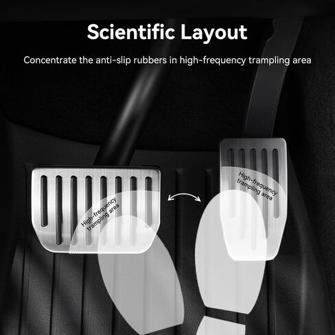 أغطية دواسات أداء YONZEE لطراز Tesla 3 وModel Y Juniper، 2026 ترقية Snap-Lock 304 دواسات الفرامل والتسريع المصنوعة من الفولاذ المقاوم للصدأ، ملحقات بديلة مضادة للانزلاق in Kuwait