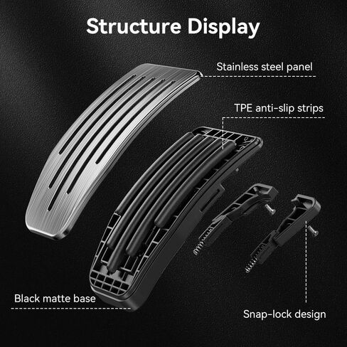 أغطية دواسات أداء YONZEE لطراز Tesla 3 وModel Y Juniper، 2026 ترقية Snap-Lock 304 دواسات الفرامل والتسريع المصنوعة من الفولاذ المقاوم للصدأ، ملحقات بديلة مضادة للانزلاق in Kuwait