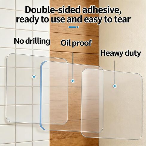 100 PCS Heavy Duty Double Sided Tape, Strong Clear Permanent Adhesive, No Drill No Nails Wall Mounting Tape for Plastic Glass Metal Tile Wood Wall in Saudi Arabia