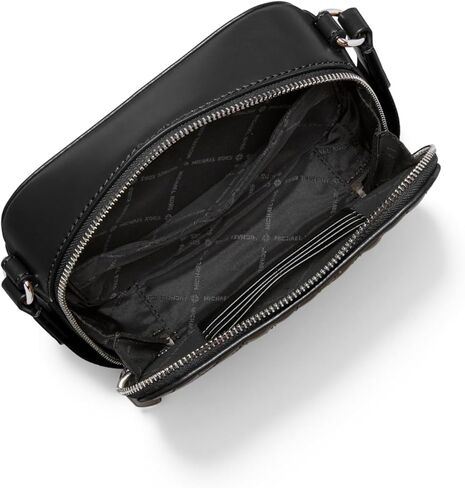 Michael Kors Hudson Horizontal Crossbody Bag, Silver-Tone Hardware/Black/MK Quilt in Saudi Arabia