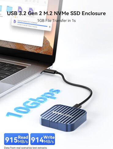 حاوية SSD 2230، حاوية ACASIS M.2 NVME SSD مع شفط مغناطيسي، USB 3.1 Gen 1 10 جيجابت في الثانية تدعم مفاتيح M وB+M وما يصل إلى 2 تيرابايت، حاوية NVME لأجهزة iPhone/iPad/MacBook/الكمبيوتر المحمول in Kuwait