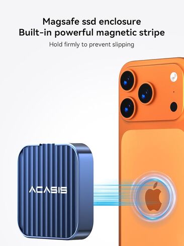 حاوية SSD 2230، حاوية ACASIS M.2 NVME SSD مع شفط مغناطيسي، USB 3.1 Gen 1 10 جيجابت في الثانية تدعم مفاتيح M وB+M وما يصل إلى 2 تيرابايت، حاوية NVME لأجهزة iPhone/iPad/MacBook/الكمبيوتر المحمول in Kuwait