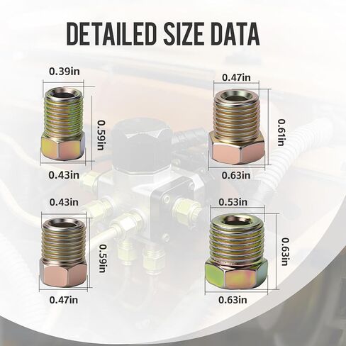 طقم خط فرامل مطور بطول 25 قدمًا و3/16 بوصة، يتميز بأنابيب مرنة جديدة مطلية بالزنك، ومناسبة لأنظمة الفرامل الهيدروليكية وأنظمة الوقود/ناقل الحركة (تتضمن 16 قطعة تركيب). in Kuwait