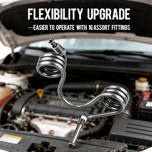 طقم خط فرامل مطور بطول 25 قدمًا و3/16 بوصة، يتميز بأنابيب مرنة جديدة مطلية بالزنك، ومناسبة لأنظمة الفرامل الهيدروليكية وأنظمة الوقود/ناقل الحركة (تتضمن 16 قطعة تركيب). in Kuwait