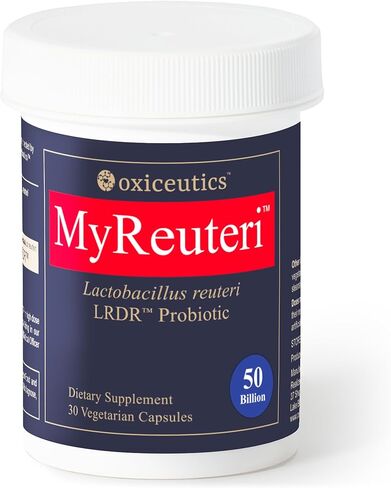 MyReuteri™ 50 مليار CFU Probiotic – قوة مكثفة L. reuteri LRDR™ + FOS Prebiotic – من دكتور ويليام ديفيس – يصنع طعامًا فائق الجودة يشبه الزبادي – 30 كبسولة نباتية in Kuwait