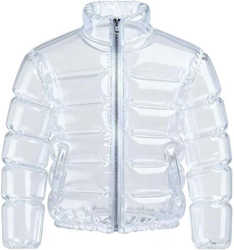Transparent Beer-Filled Jacket for Pool & Party One Size Inflatable Beer Puffer Jacket with Straw, Novelty Wear for Festivals in Saudi Arabia
