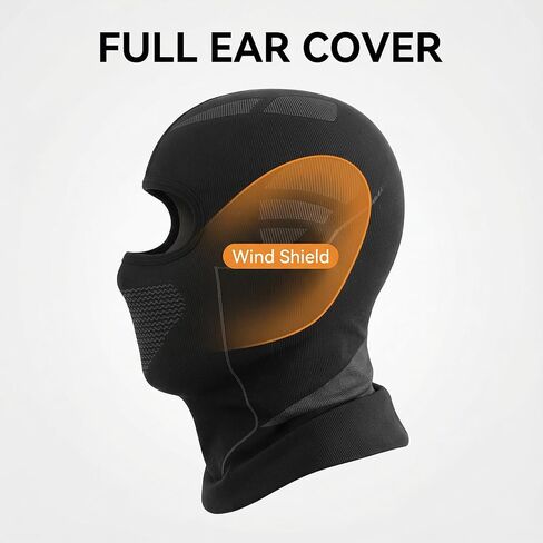 Ski Mask for Men Balaclava Full Face Cover Black Wind Blocking Thermal Headwear Ear Coverage Soft Stretch Fabric for Winter Riding Skiing Outdoor Work in Saudi Arabia