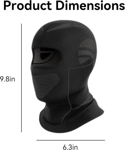 Ski Mask for Men Balaclava Full Face Cover Black Wind Blocking Thermal Headwear Ear Coverage Soft Stretch Fabric for Winter Riding Skiing Outdoor Work in Saudi Arabia