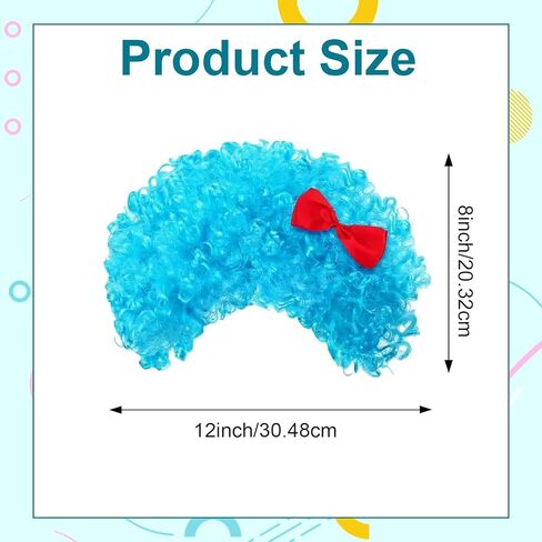 قطعتان من الشعر المستعار الأزرق المجعد، ثينج 1 وثينج 2، شعر مستعار أفرو أزرق لإكسسوارات اللعب التنكرية للهالوين، والحفلات ذات الطابع الخاص والمهرجانات الأخرى، هدايا غير تقليدية لأصدقائك وعائلتك in Kuwait