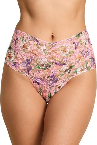 hanky panky Printed Retro Lace Thong (PR9K1926),Fawning Flora - Fawning Flora,One Size in Saudi Arabia
