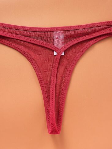 Lace Women's Thong Underwear 10-Pack, Sexy Lace Briefs Set Transparent Mesh Design Heart Pattern Comfortable Everyday Wear in Saudi Arabia