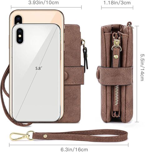 Womens Wallet Small Bifold Leather Wallets Women RFID blocking Ladies Wristlet with Card holder ID window Coin Purse in Saudi Arabia