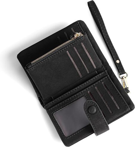 Womens Wallet Small Bifold Leather Wallets Women RFID blocking Ladies Wristlet with Card holder ID window Coin Purse in Saudi Arabia